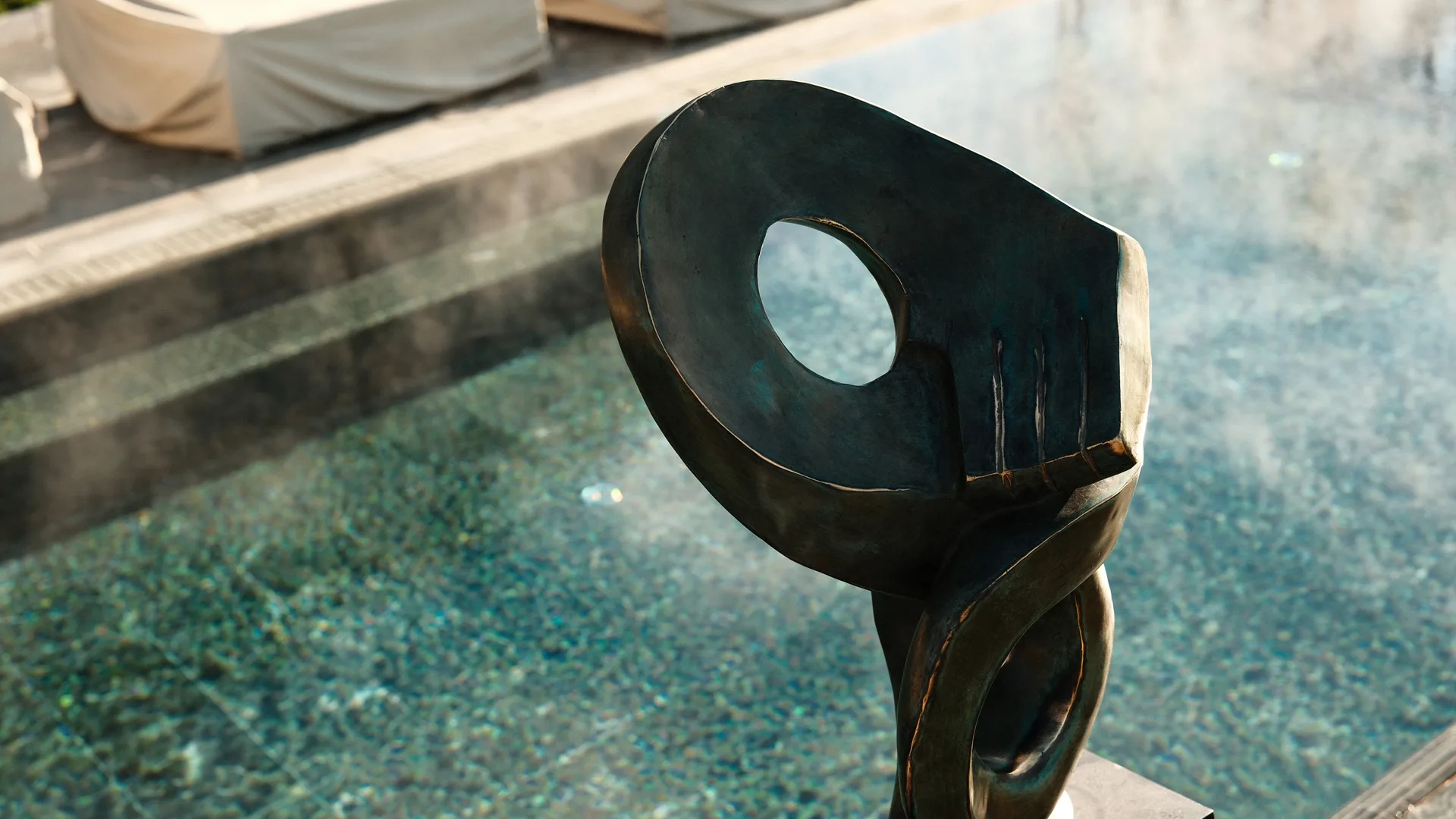 holes green patinated bronze