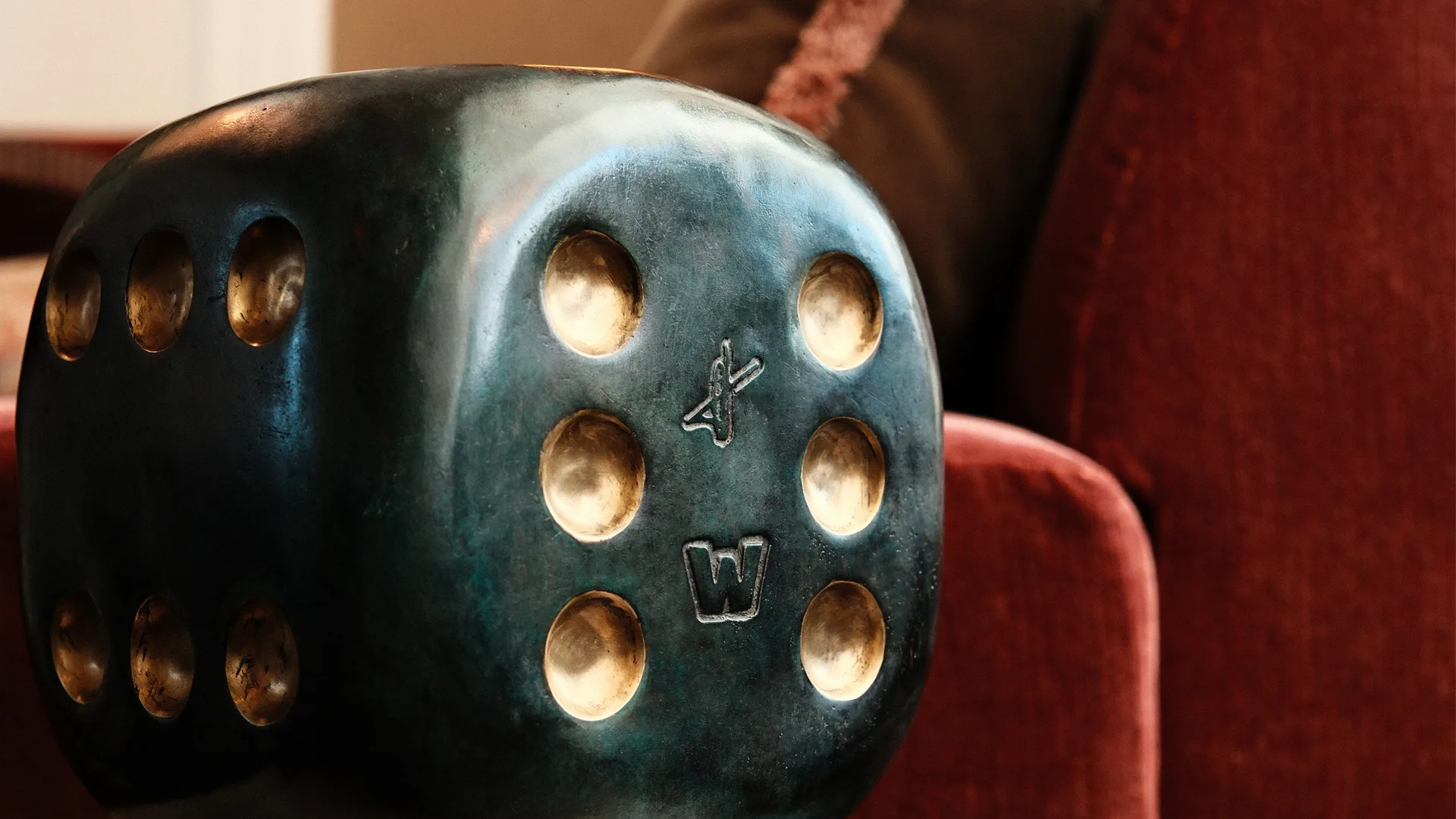 The winner takes it all Green Patinated Bronze